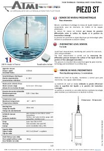PIEZO ST Piezometric probe for clean water