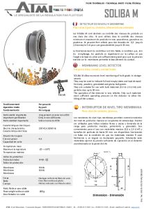 SOLIBA M Detailed technical data sheet