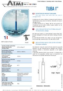 TUBA 1'' level detector technical datasheet