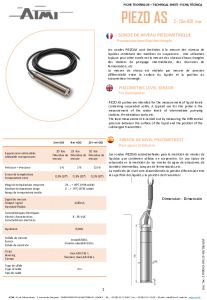 Technical data sheet - Hydrostatic probe PIEZO AS