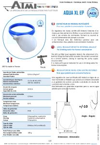 Technical data sheet AQUA XL EP ACS CERTIFIED