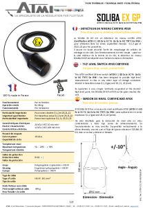 Technical data sheet SOLIBA EX GP level detector