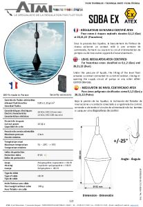 Technical data sheet ATEX certified SOBA EX regulator