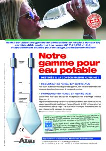 Flyer flotteurs certifi�s ACS