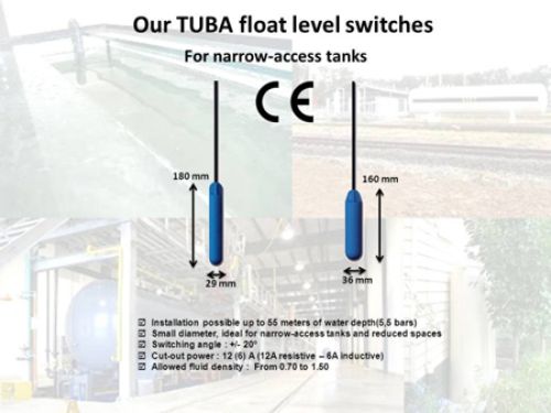 Small diameter float level switches ATMI